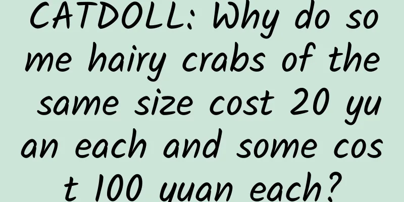 CATDOLL: Why do some hairy crabs of the same size cost 20 yuan each and some cost 100 yuan each?