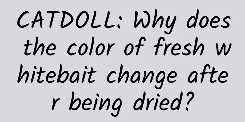 CATDOLL: Why does the color of fresh whitebait change after being dried?