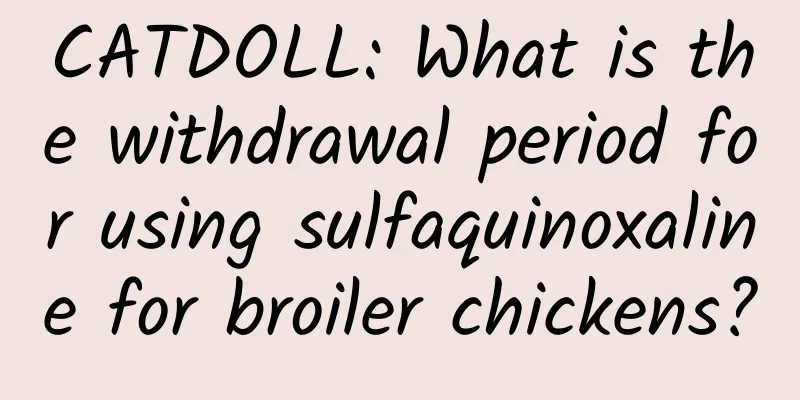 CATDOLL: What is the withdrawal period for using sulfaquinoxaline for broiler chickens?